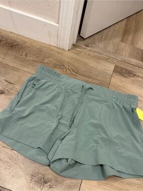 Light Teal Athletic Drawstring Shorts